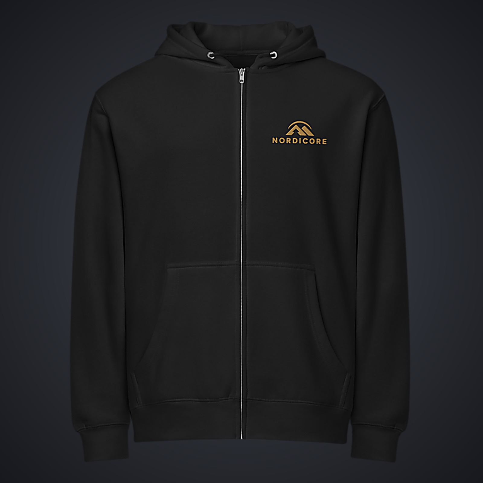 Doppelgipfel Zip-Hoodie — Black