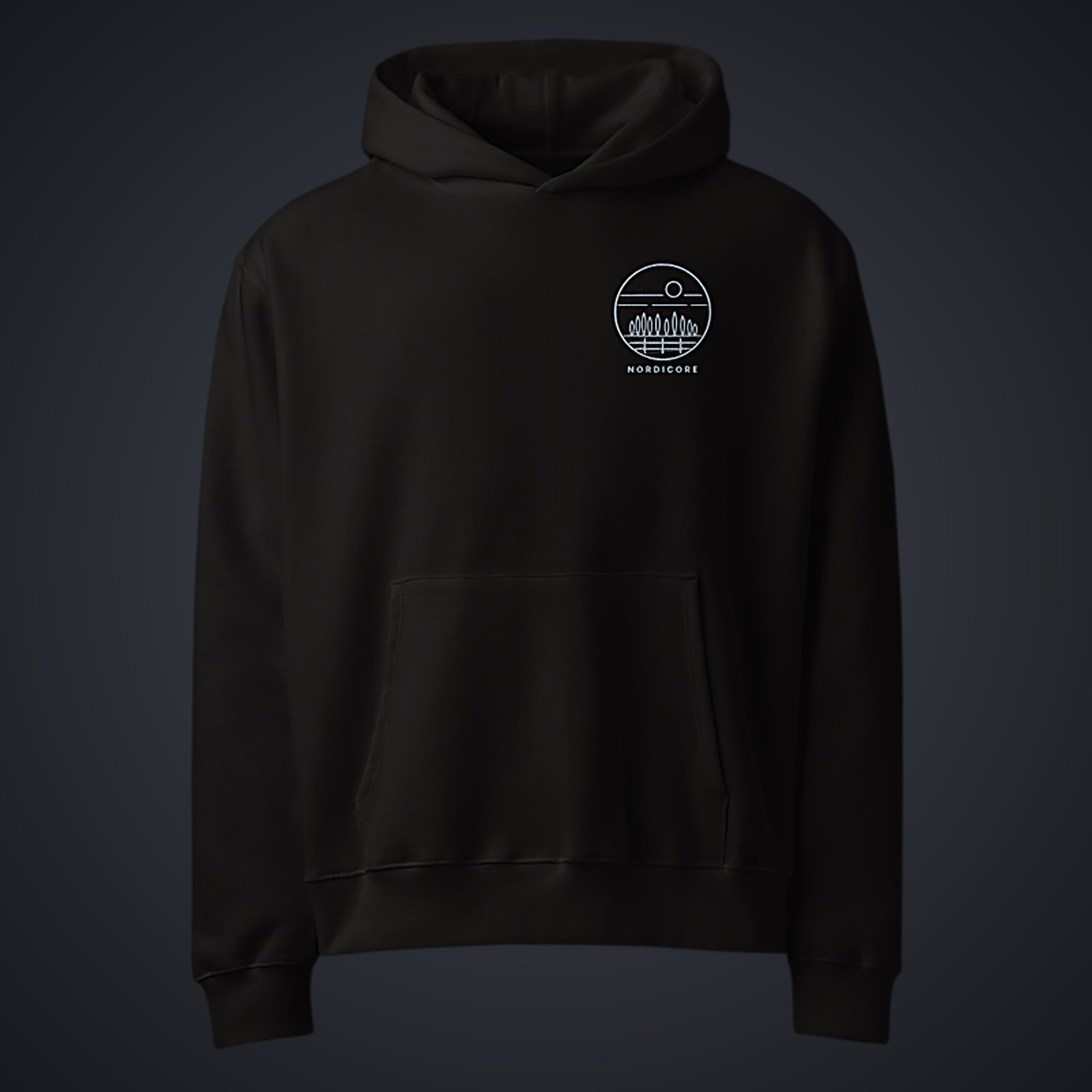 Nebelmorgen Oversized Hoodie — Black