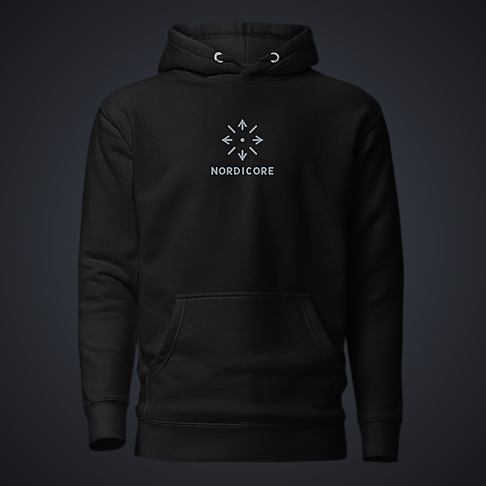 Nordicore Signet Hoodie — Black