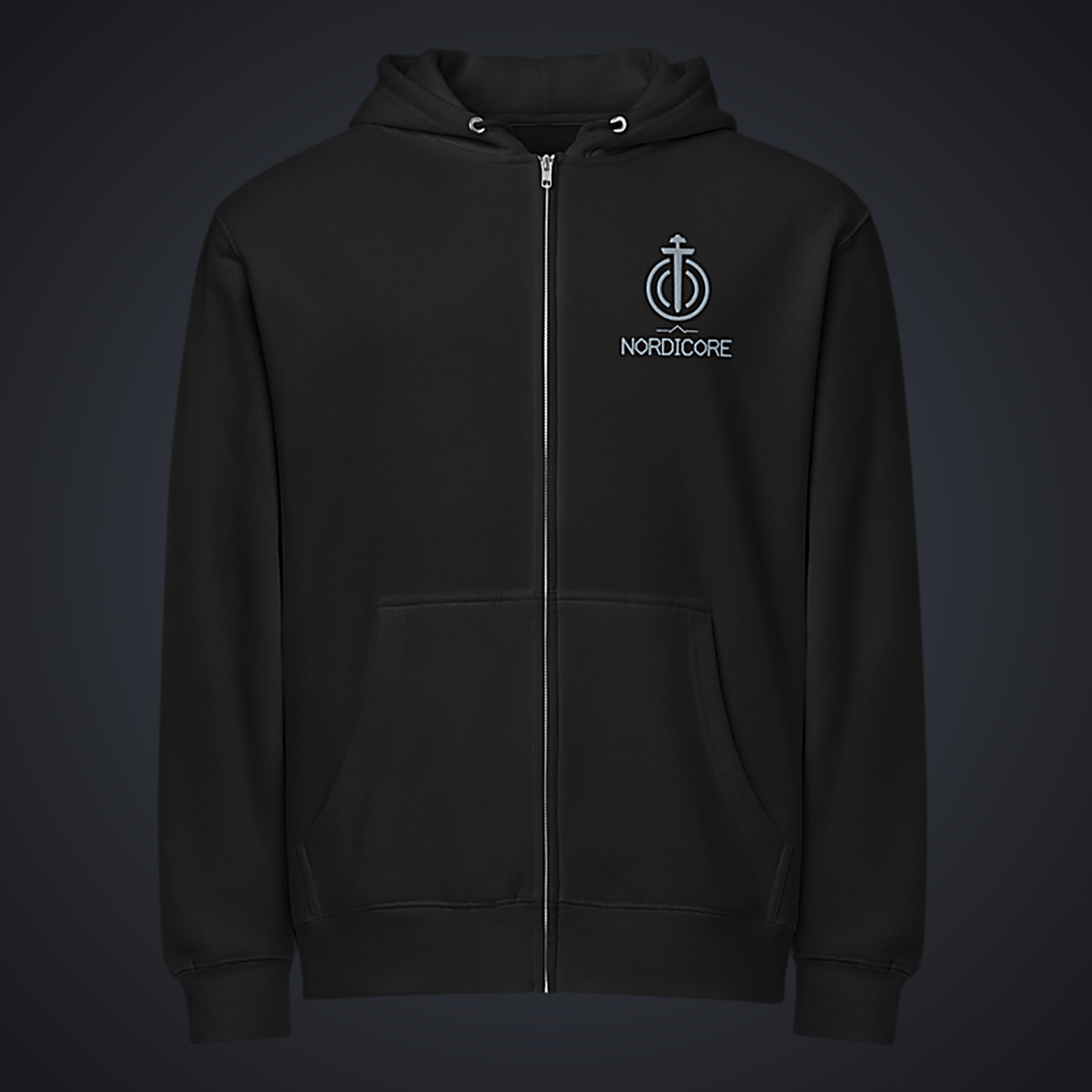Schwert und Schild Zip-Hoodie — Black
